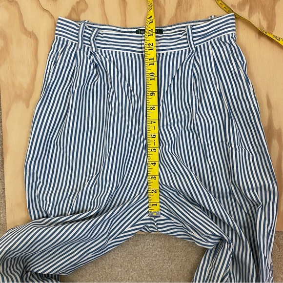 Vintage Ralph Lauren Country Pleated High-Waisted Hickory Stripe Pants - Picture 8 of 12